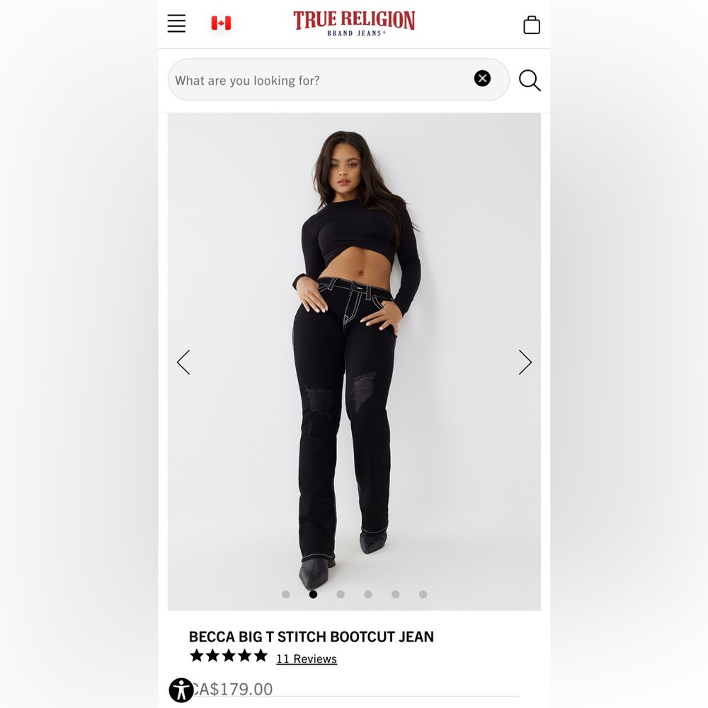 **NWT** BECCA BIG T STITCH BOOTCUT JEAN